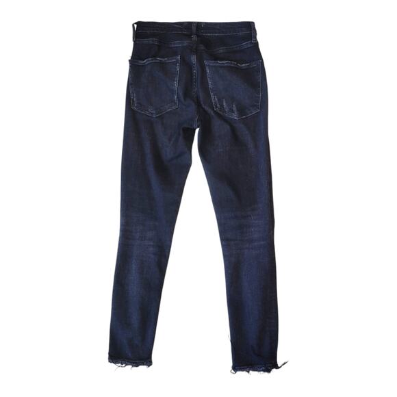AGOLDE Sophie High Rise Skinny Crop Distressed Temple Size 26 - Picture 6 of 10
